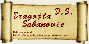Dragojla Šabanović vizit kartica